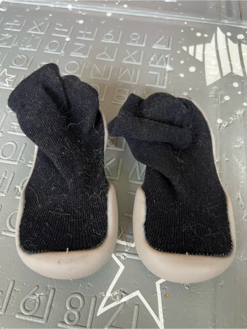 Black Sock-Style Baby Shoes